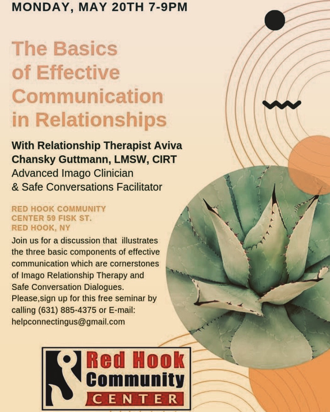 Free Communication Skills Workshop at Red Hook Community Center Monday 5/20/19 from 7-9PM 59 Fisk St, Red Hook, NY 12571