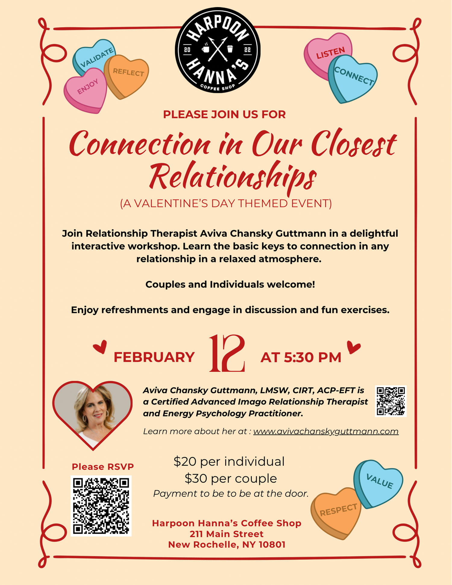 Please Join Us For Connection in Our Closest Relationships with Aviva Chansky Guttmann LMSW on February 12 2026