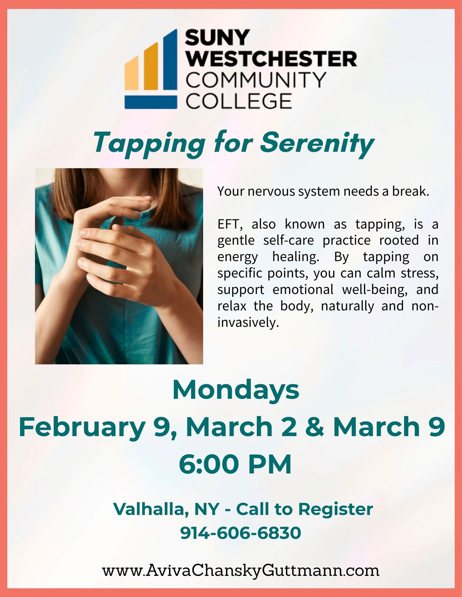 Tapping for Serenity with Aviva Chansky Guttmann, LMSW